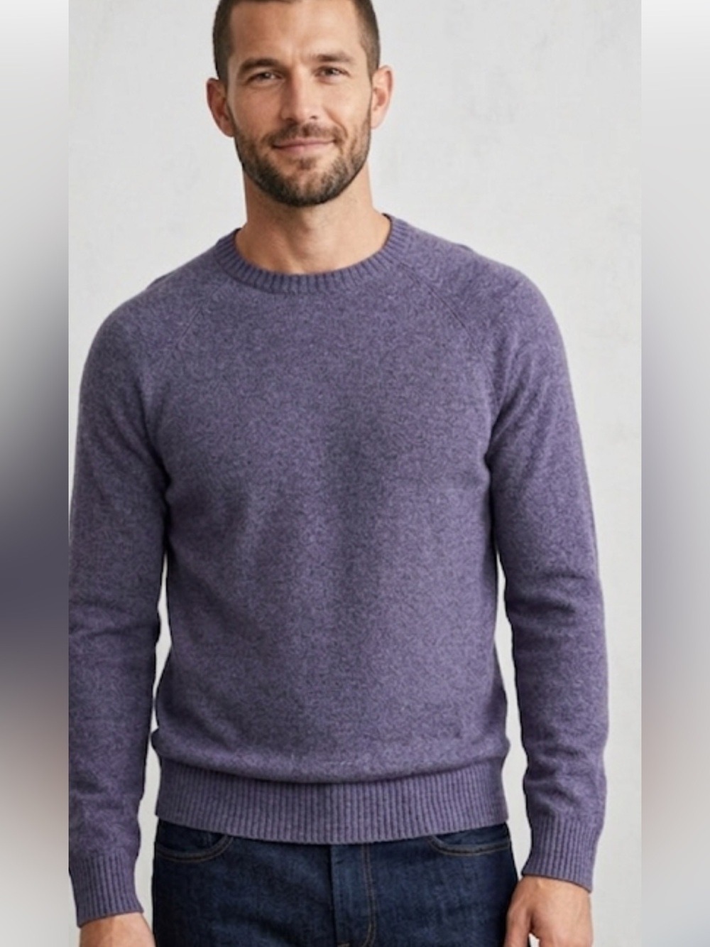 J.Crew Supersoft Lambswool Blend Crewneck Sweater Blue | Men’s XL